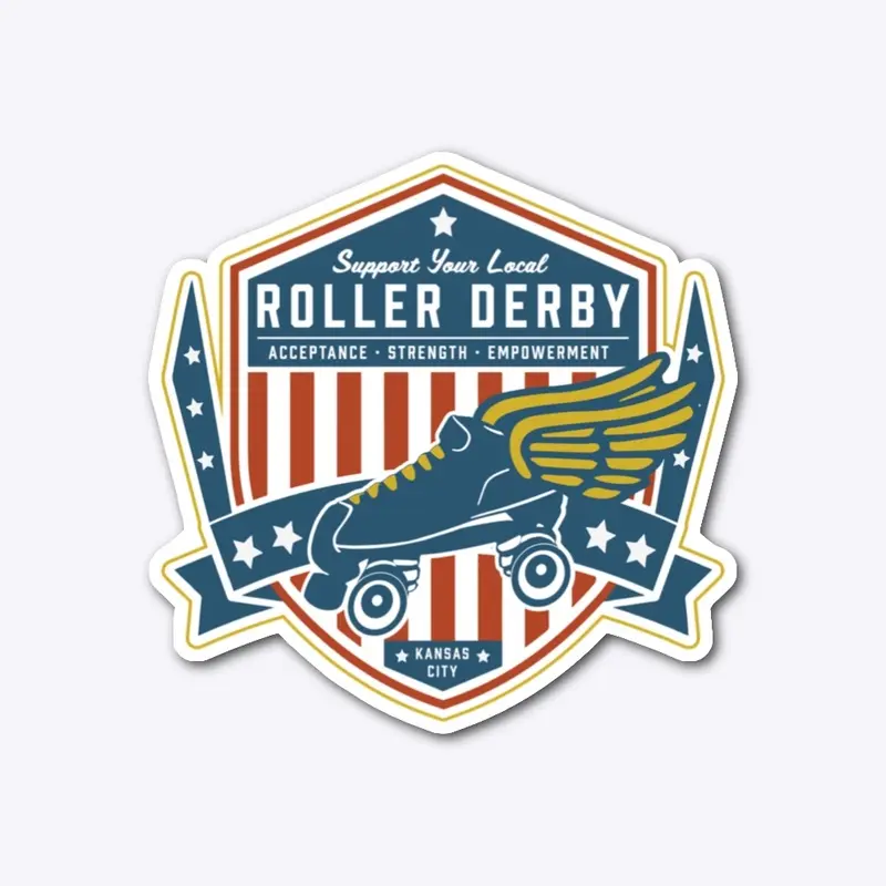 Support Local Roller Derby Badge